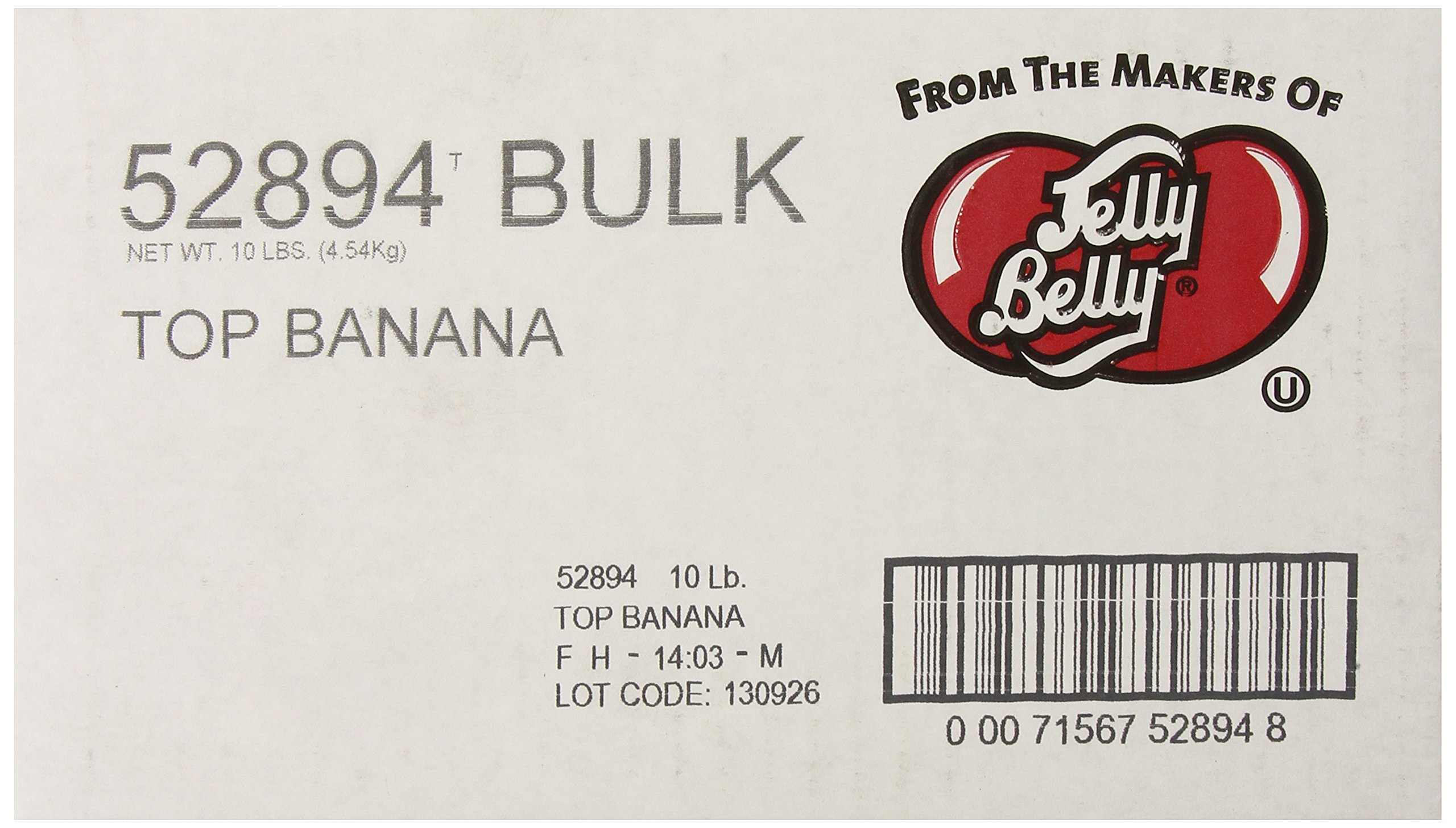 Jelly Belly Top Banana Jelly Beans - 10-Pound Bulk Box | Gourmet Banana Flavored Candy for Parties, Baking & Snacking