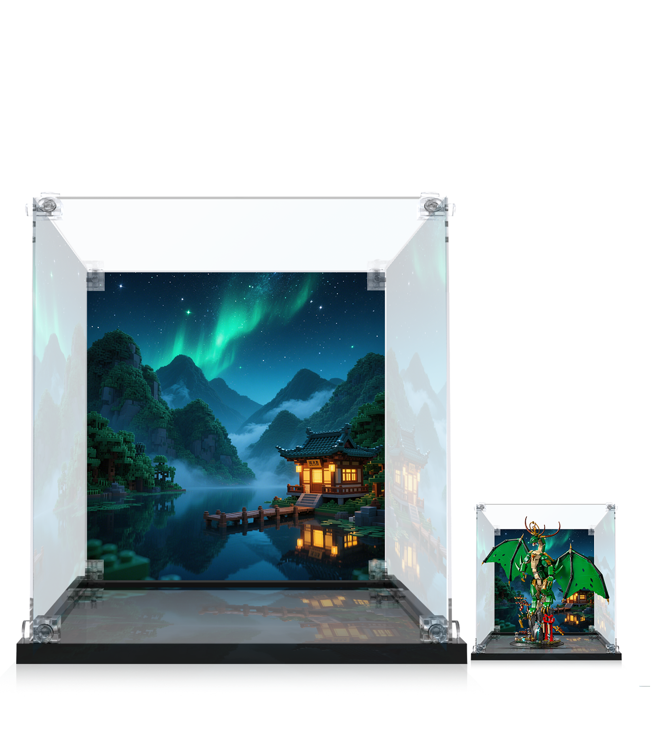 LEGO® NINJAGO® The Guardian Dragon 71847 Display Case - Premium Acrylic Protector for Collectible Building Sets - Perfect for Showcasing & Protecting Your LEGO Ninjago Dragon Model