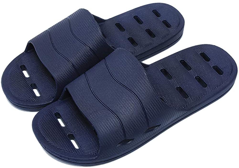 GUOXY Quick-Drying Shower Sandals for Men & Women - Non-Slip Bathroom Slippers with Drainage Holes, Soft Sole Open-Toe Design - Perfect for Gym, Pool, Spa & Home Use