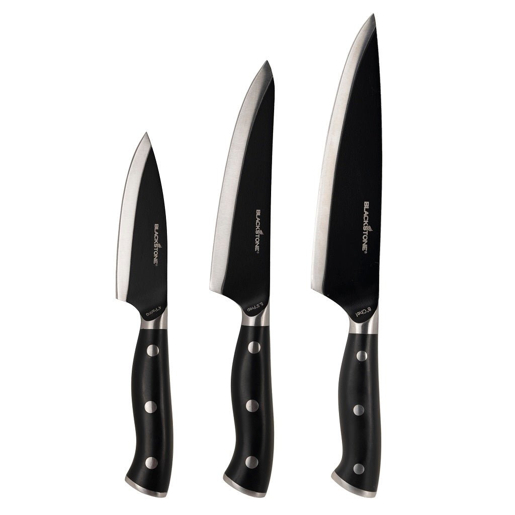 Premium 3-Piece Stainless Steel Knife Set - Chef Knife, Paring Knife, Utility Knife - Sharp Kitchen Cutlery for Cooking, Slicing & Dicing - Perfect for Home Chefs & Professional Kitchens