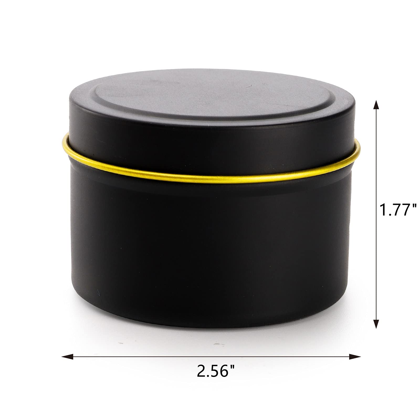 ZEAYEA 30-Piece 4 oz Round Black Metal Candle Tins with Lids - DIY Candle Making Containers, Arts & Crafts Supplies, Travel Storage Jars - Perfect for Holiday Gifts, Home Decor & Wedding Favors