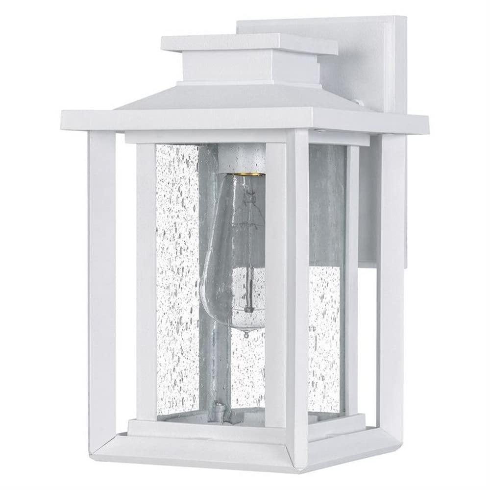 11 Inch Outdoor Wall Lantern - Transitional Coastal Style, Wet Location Approved, White Lustre Finish - Perfect for Porch, Patio, Garden, and Entryway Lighting (Model: 71-Bel-4423722)