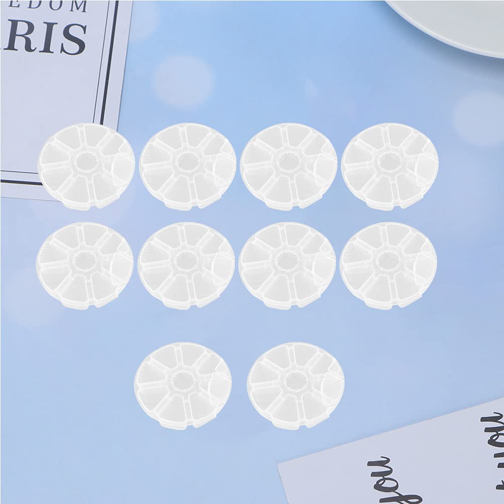 10-Piece White Plastic Desktop Pill Organizer Box with 8 Compartments - Perfect for Daily Medication, Vitamins, and Small Jewelry Storage