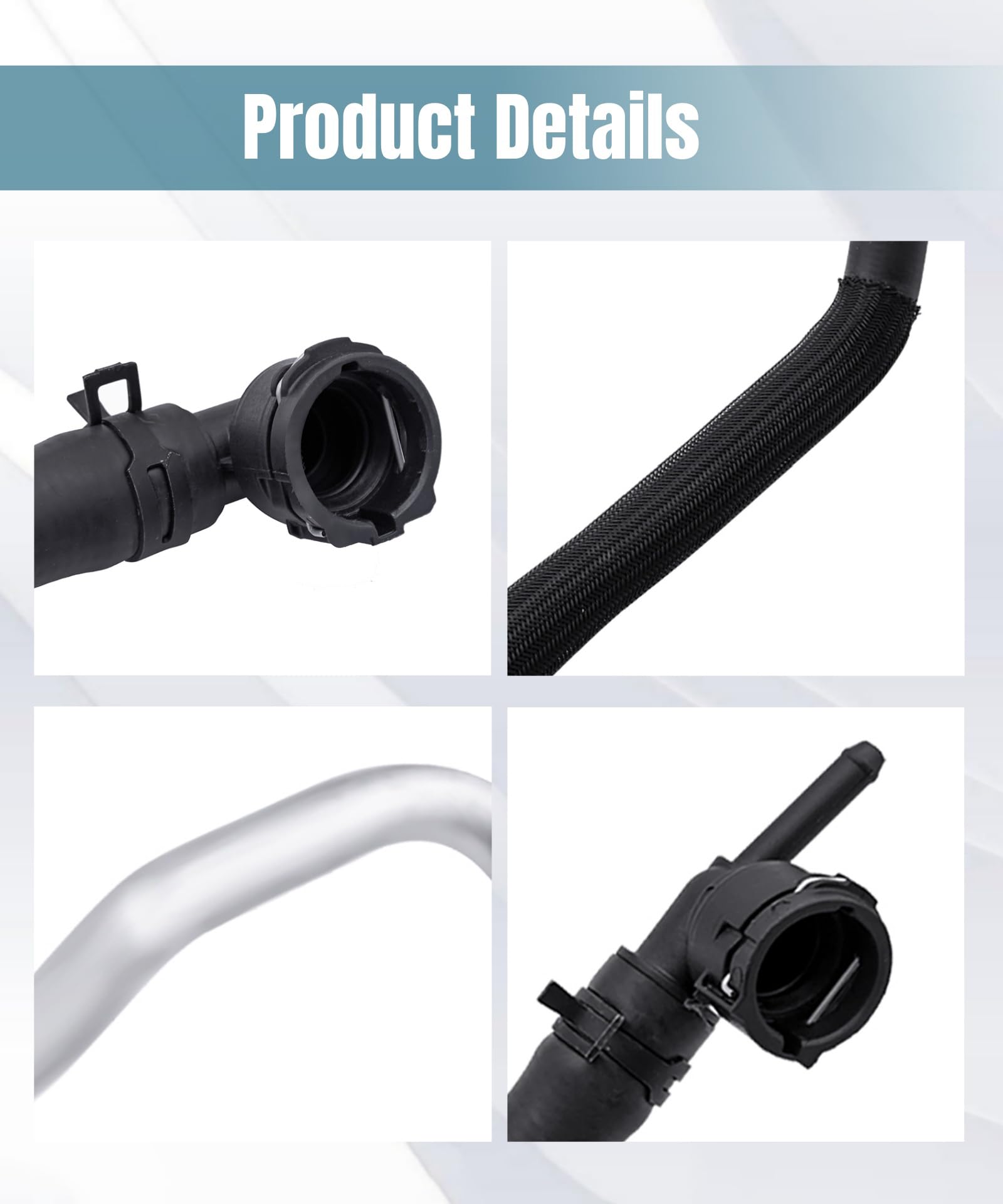 HVAC Heater Hose Kit 68280784AB Replacement for 2018-2021 Jeep Wrangler 2.0L Engine - Heater Supply Pipe Repair Part - Perfect for Off-Road Adventures & Winter Driving
