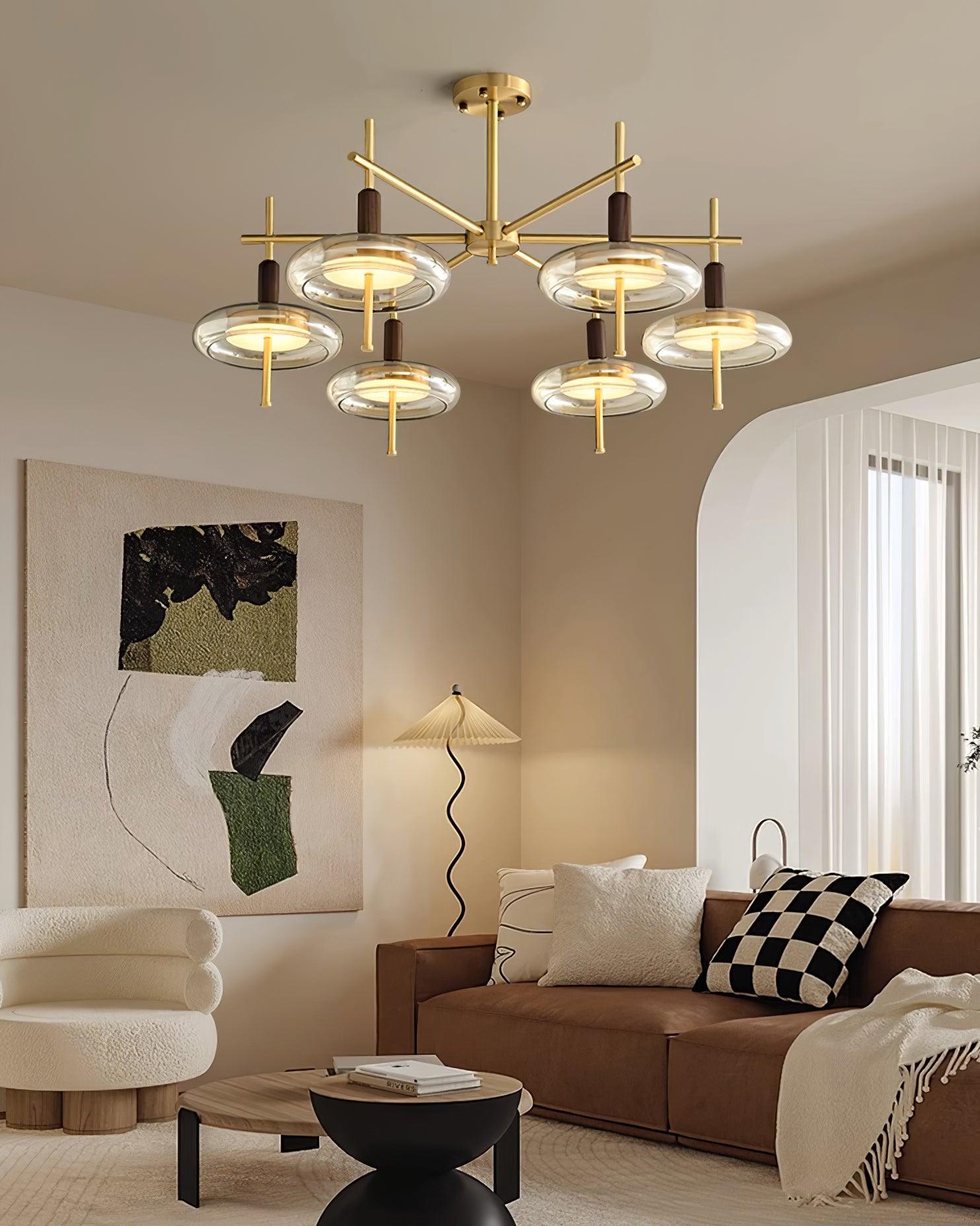 Redondo Chandelier - Modern Crystal Ceiling Light Fixture for Dining Room, Living Room & Bedroom Decor | Elegant Lighting for Home & Wedding Venues