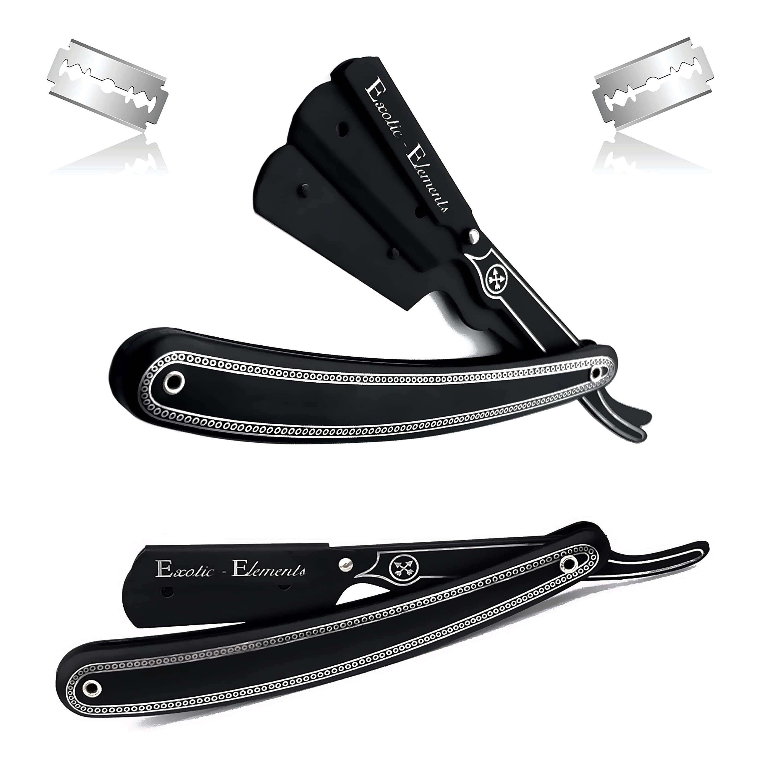 Professional Barber Straight Edge Razor - High-Quality Steel Shaving Blade for Barbershops & Salons - Compatible with Disposable Double Edge Blades - Perfect for Precise Shaving & Grooming at Home or Salon