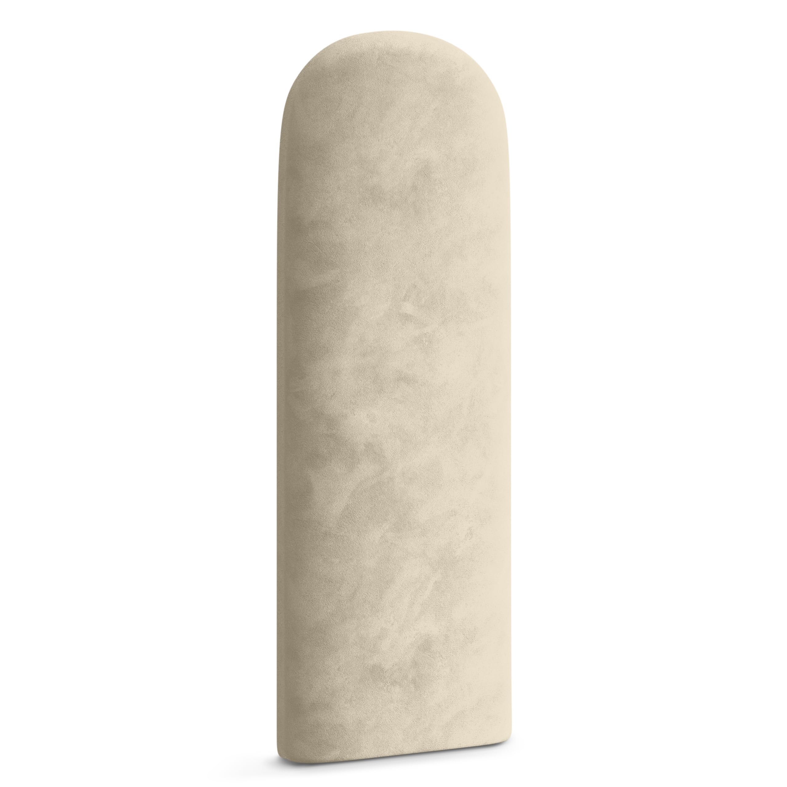 Luxury Muralo Oval Upholstered Headboard - Modern Cream Fabric Panel (30x100cm) for Bedroom & Living Room - Perfect for Master Suite, Guest Room, and Apartment Decor