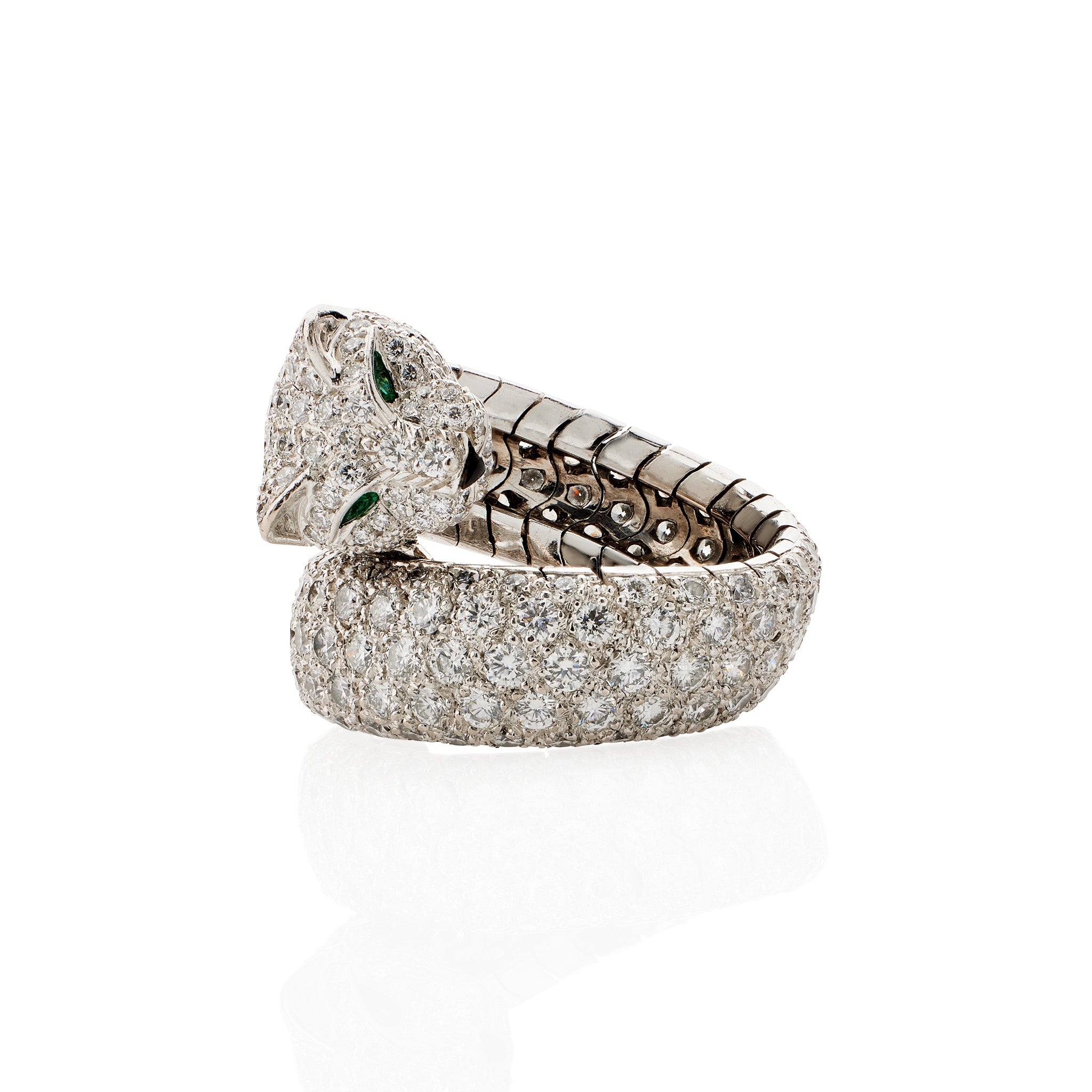 Cartier Paris Diamond Panthère Ring - 18K Gold Luxury Jewelry for Women | Elegant Statement Piece for Weddings, Anniversaries & Special Occasions