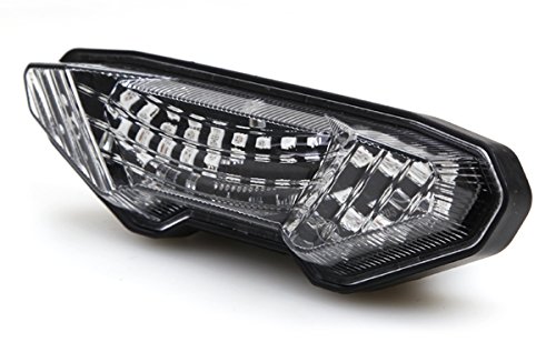 Sequential LED Tail Lights Clear Lens for 2014-2016 Yamaha FZ-09, 2015-2017 FJ-09 & 2019-2020 Tracer 900 - High Visibility Motorcycle Safety Lights for Night Riding & Custom Builds