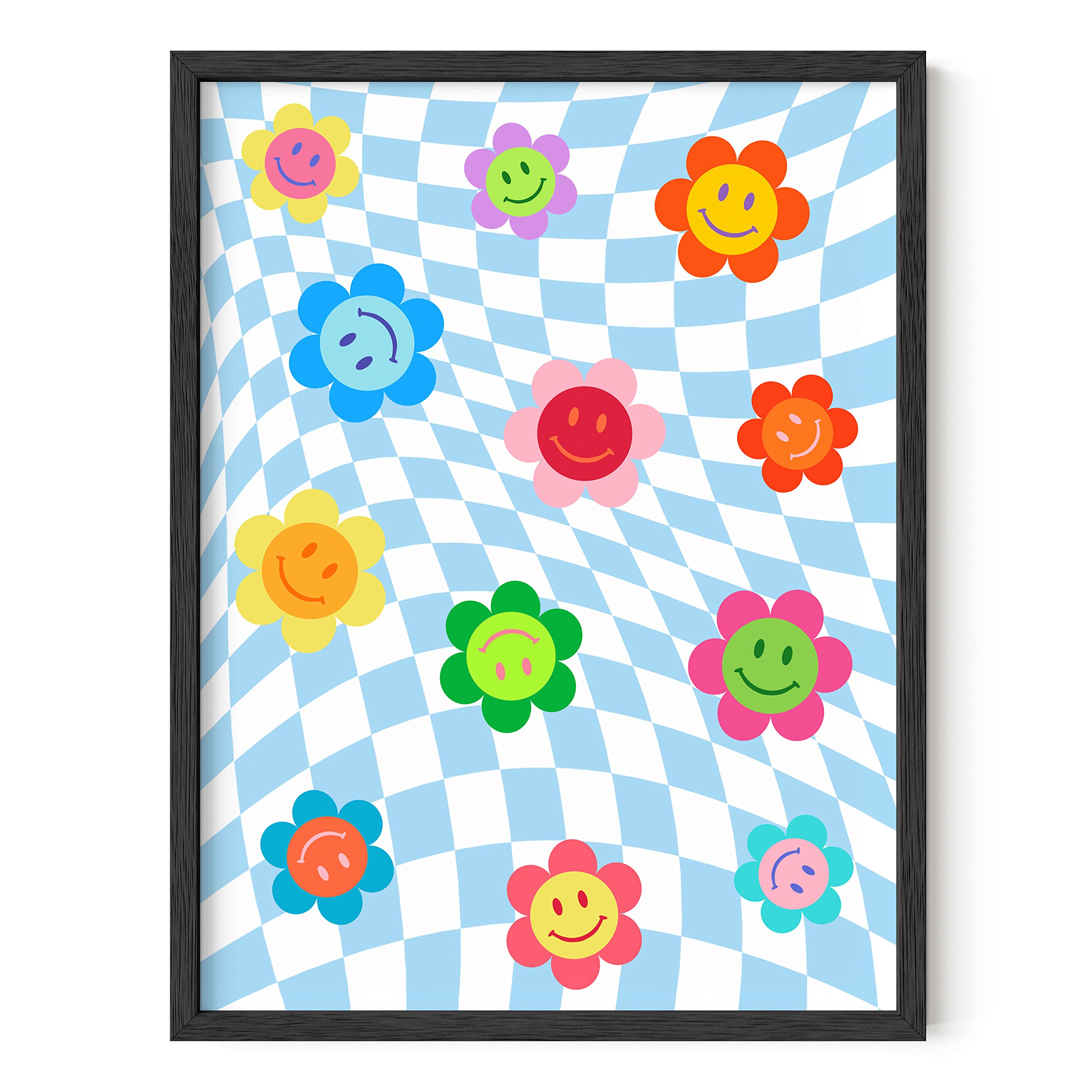 Y2K Aesthetic Posters for Room Decor - Trippy Wall Art Prints for Bedroom, Living Room & Office | Vintage-Inspired 12x16 Inch Framed Wall Posters (Black Frame) - Perfect for Teen Rooms, Dorm Decor & Gift Ideas