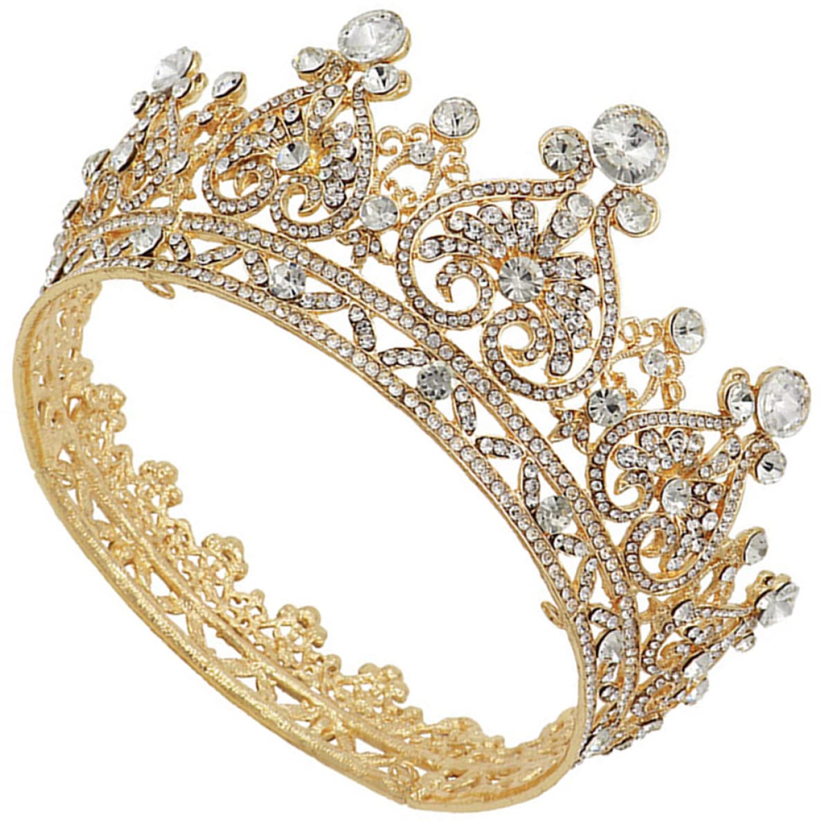 FOMIYES 3-Piece Baroque Bridal Hair Accessories Set - Rhinestone Queen Crown, Wedding Headpiece & Crystal Pearl Headband for Brides, Princess Hair Comb - Perfect for Weddings, Prom, Pageants & Special Occasions