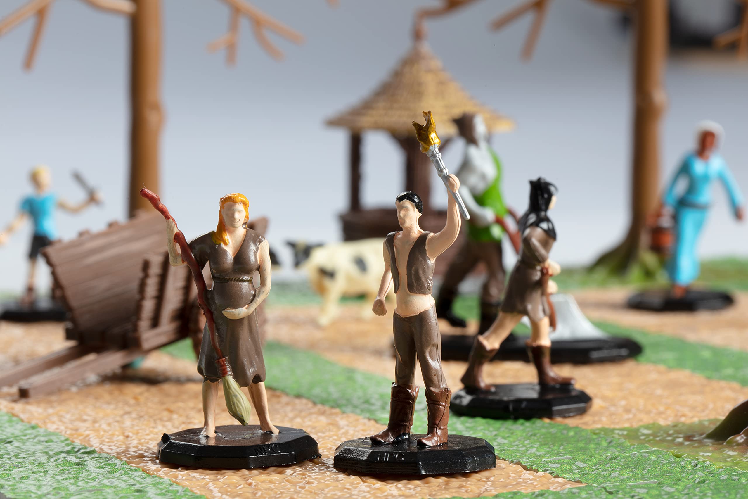Fantasy RPG Miniatures - 8pc Hand-Painted DND NPC Figures for Tabletop Games