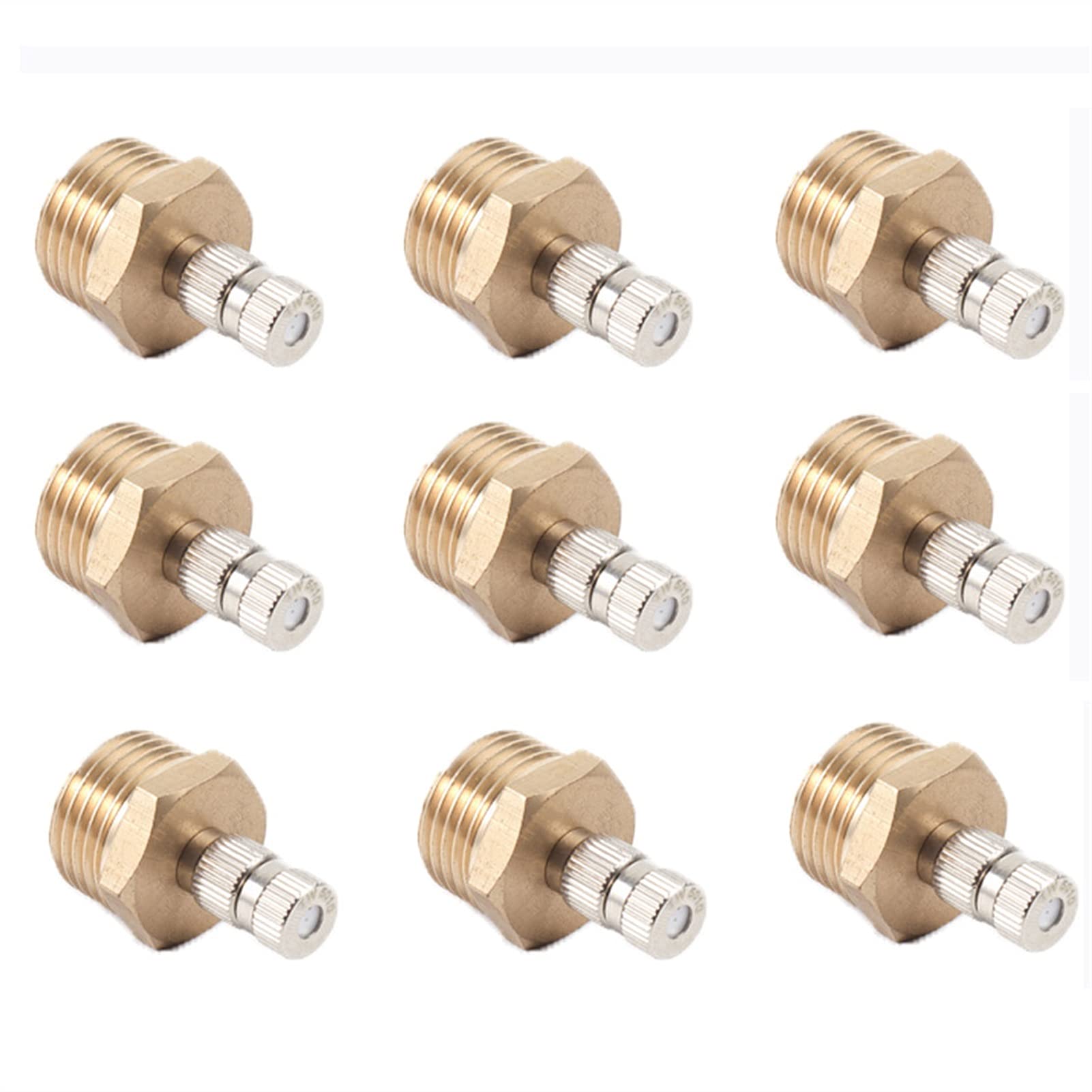 10pcs Brass Garden Misting Nozzles - 1/2