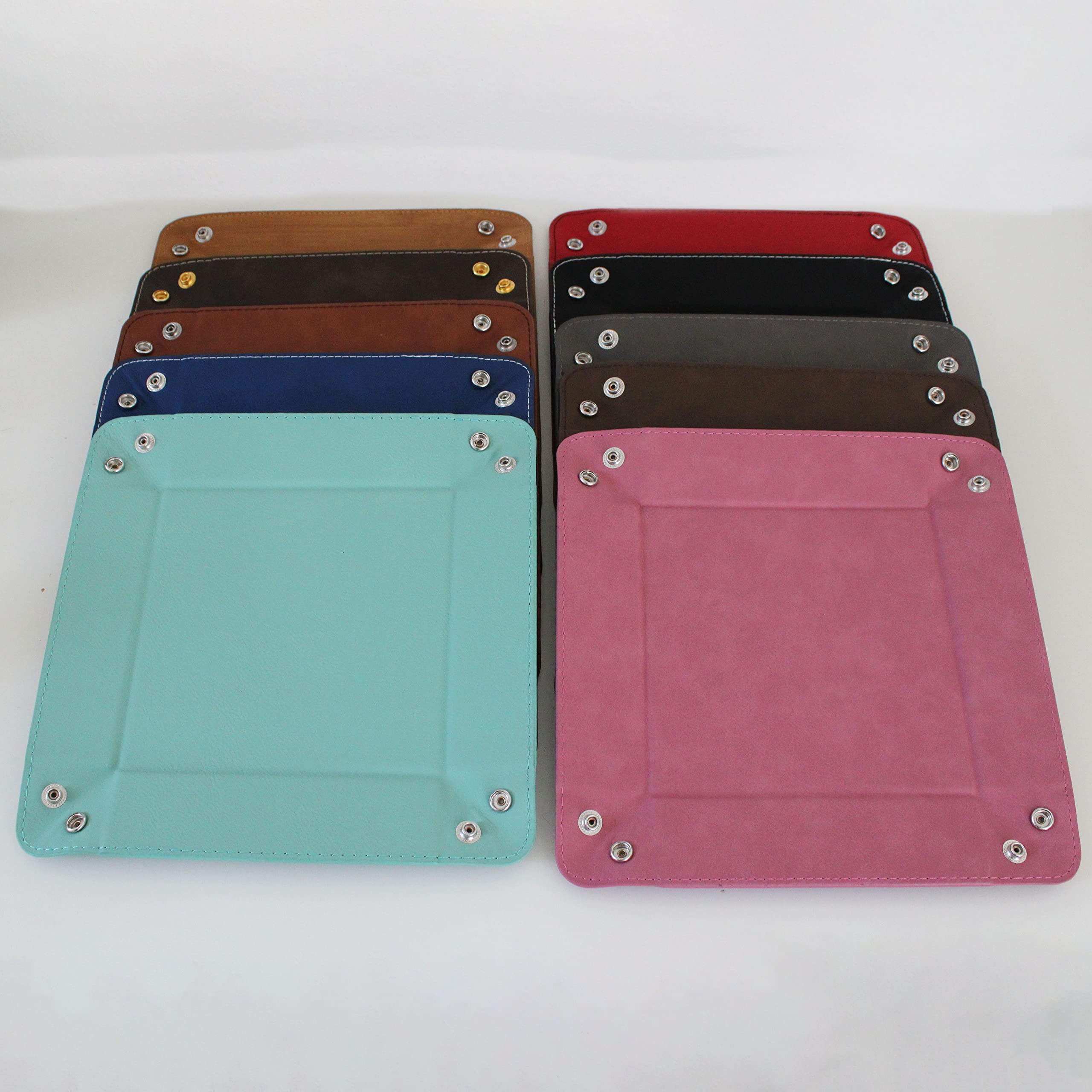 Personalized Leather Valet Tray for Men - Nightstand Organizer & Everyday Carry Tray - Perfect Key Holder and Gift for Dad, Husband, Boyfriend - Ideal for Bedroom, Office, or Travel Use