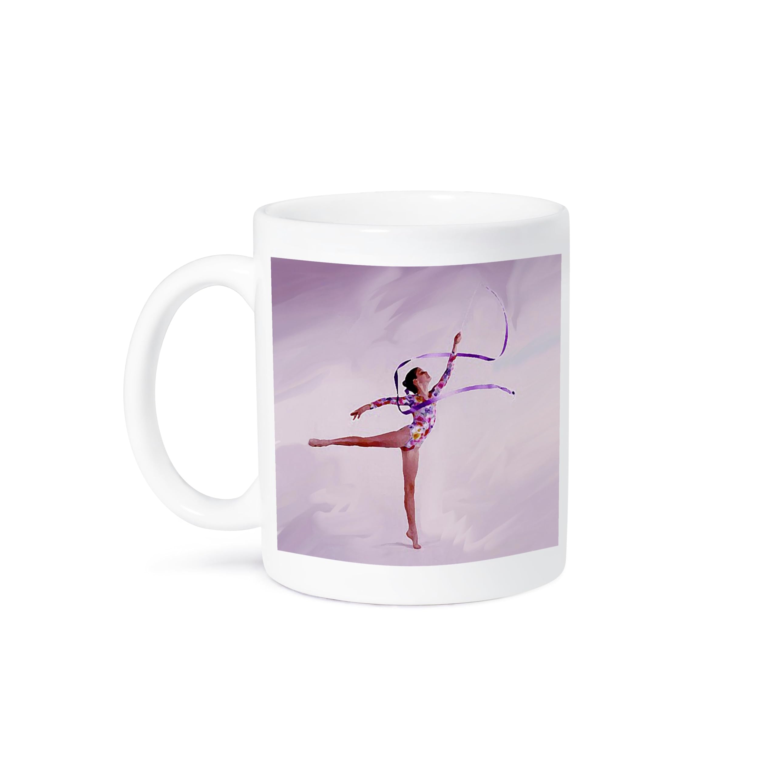 3D Rose Gymnastic Exercise Ceramic Coffee Mug - 11 oz Insulated Cup for Tea, Coffee & Hot Drinks - Perfect for Gymnasts, Coaches & Fitness Enthusiasts