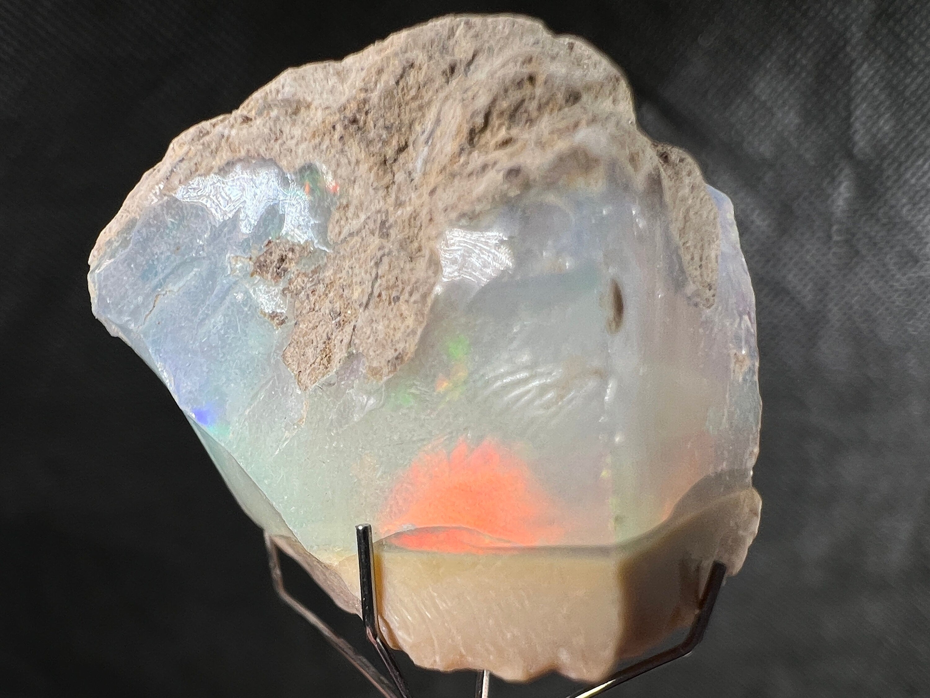 Premium 4A+ Welo Opal Raw Crystal - Natural Cutting Grade Opal Gemstone, October Birthstone (50659) for Jewelry Making, Collecting & Healing Crystals