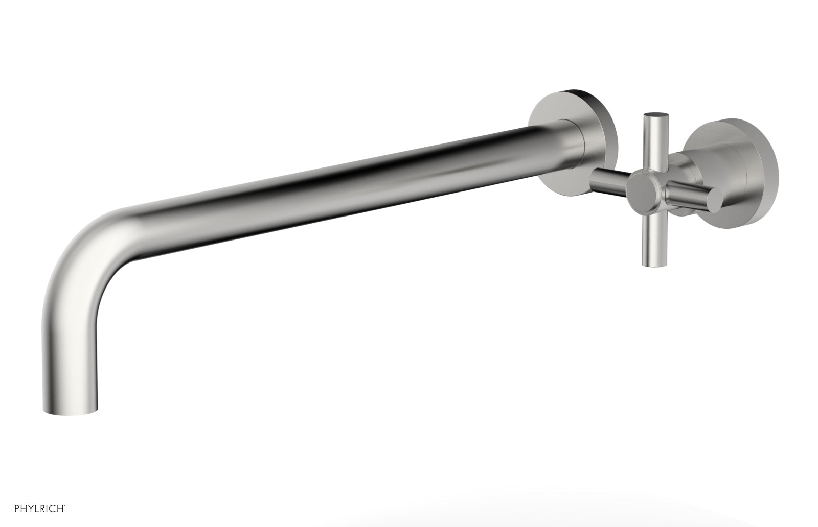 Basic 14 Single Handle Wall Mounted Lavatory Faucet Set with Cross Handle D131 18 - Perfect for Bathroom Sink, Powder Room & Guest Bath Installation