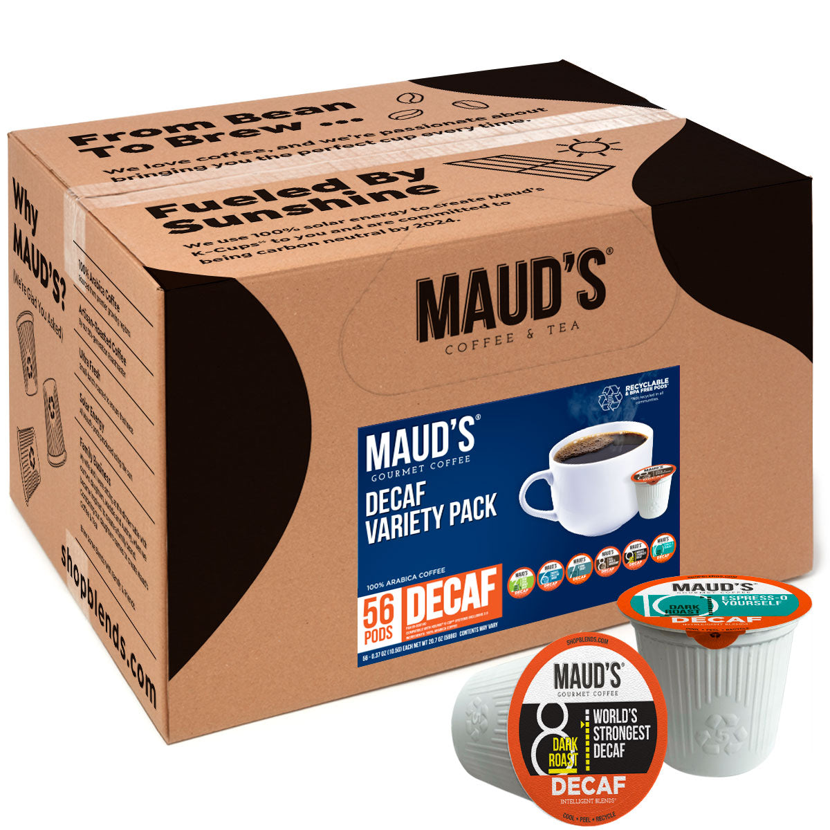 Premium Decaf Coffee Pods Variety Pack - 6 Delicious Blends | Compatible with Keurig 2.0 | Perfect for Offices, Homes & Gifting