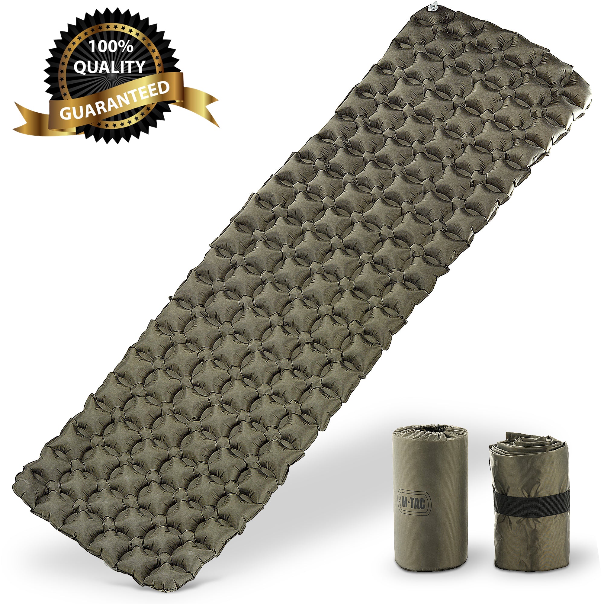 M Tac Sleeping Pad 78x22 Inches - Lightweight Camping Mat for Backpacking, Hiking & Travel - Olive Green Outdoor Gear for Comfortable Sleep