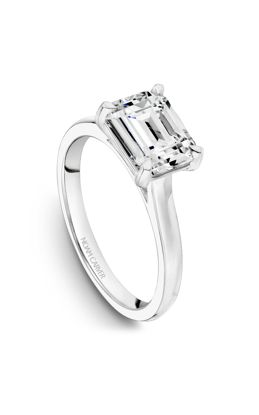 Noam Carver B353 02A Bridal Engagement Ring - 14K White Gold Diamond Wedding Ring for Women, Perfect for Proposals, Anniversaries & Special Occasions