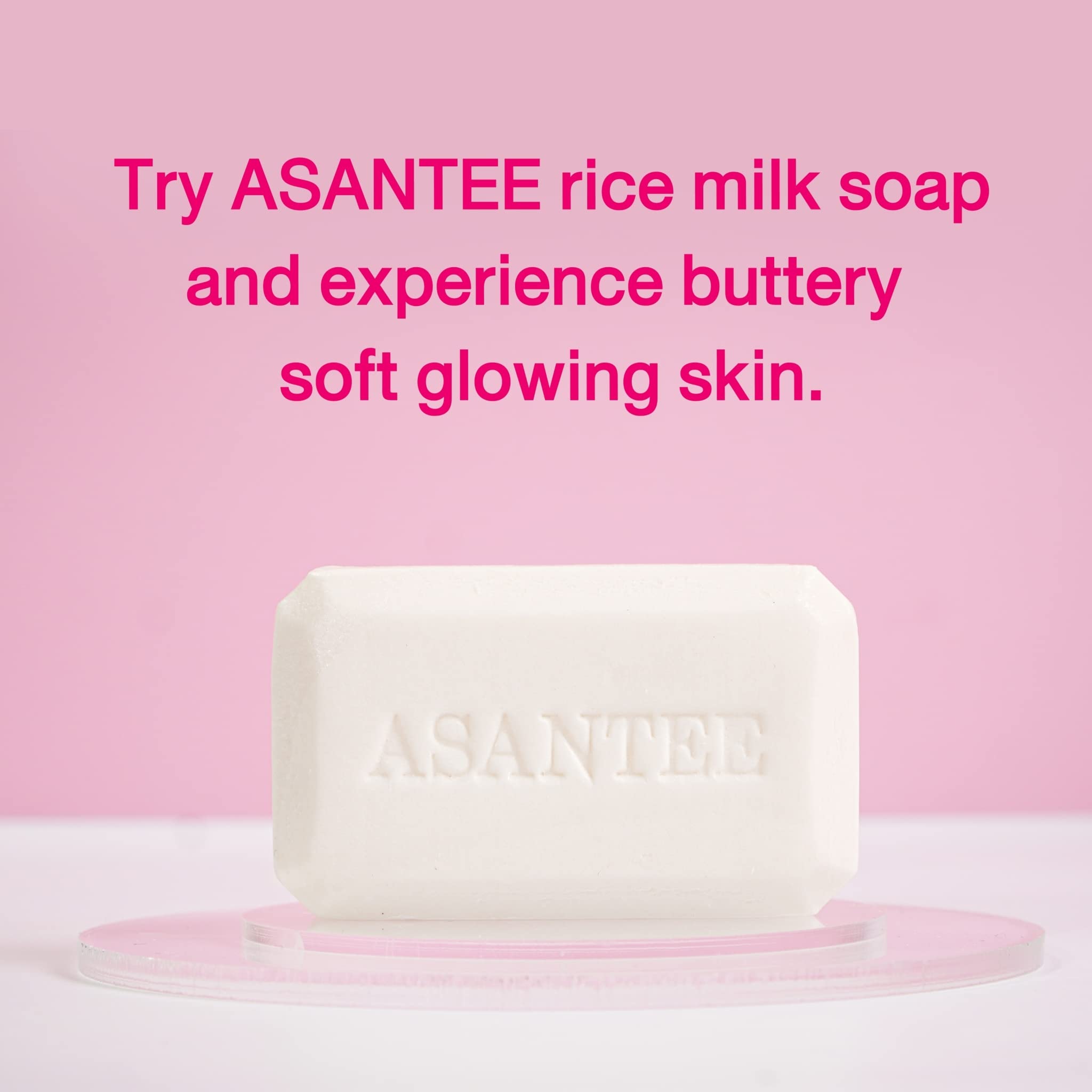 ASANTEE Rice Milk Collagen Honey Soap - 6 Pack Moisturizing Body Wash for Soft, Glowing Skin - Long Lasting Fragrance - Perfect for Dry Skin Care & Daily Shower Routine