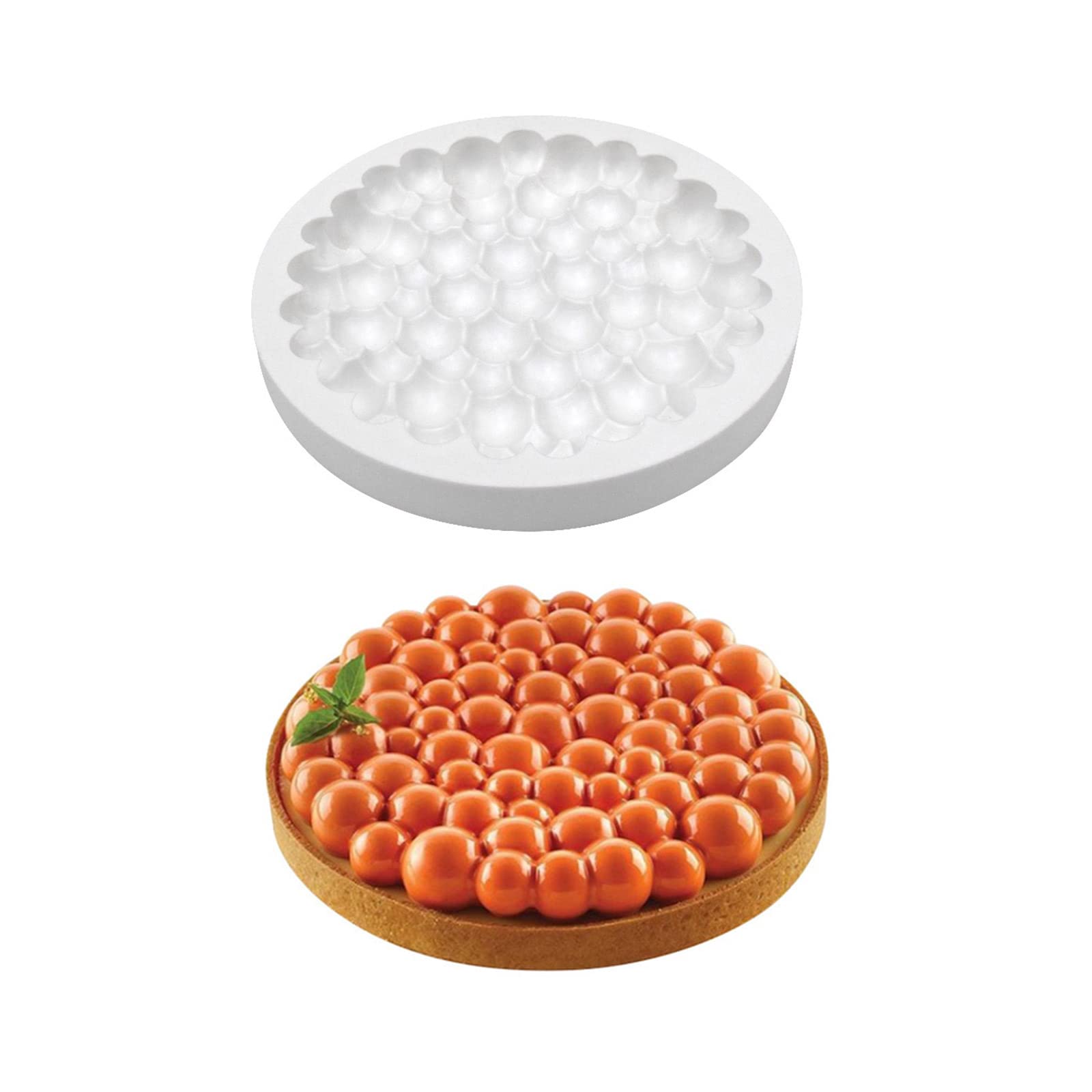 Round Bubble Silicone Mold for Cake Decorating - Fondant & Chocolate Border Mould - Baking Tools & Kitchen Accessories for DIY Desserts, Wedding Cakes, Birthday Parties