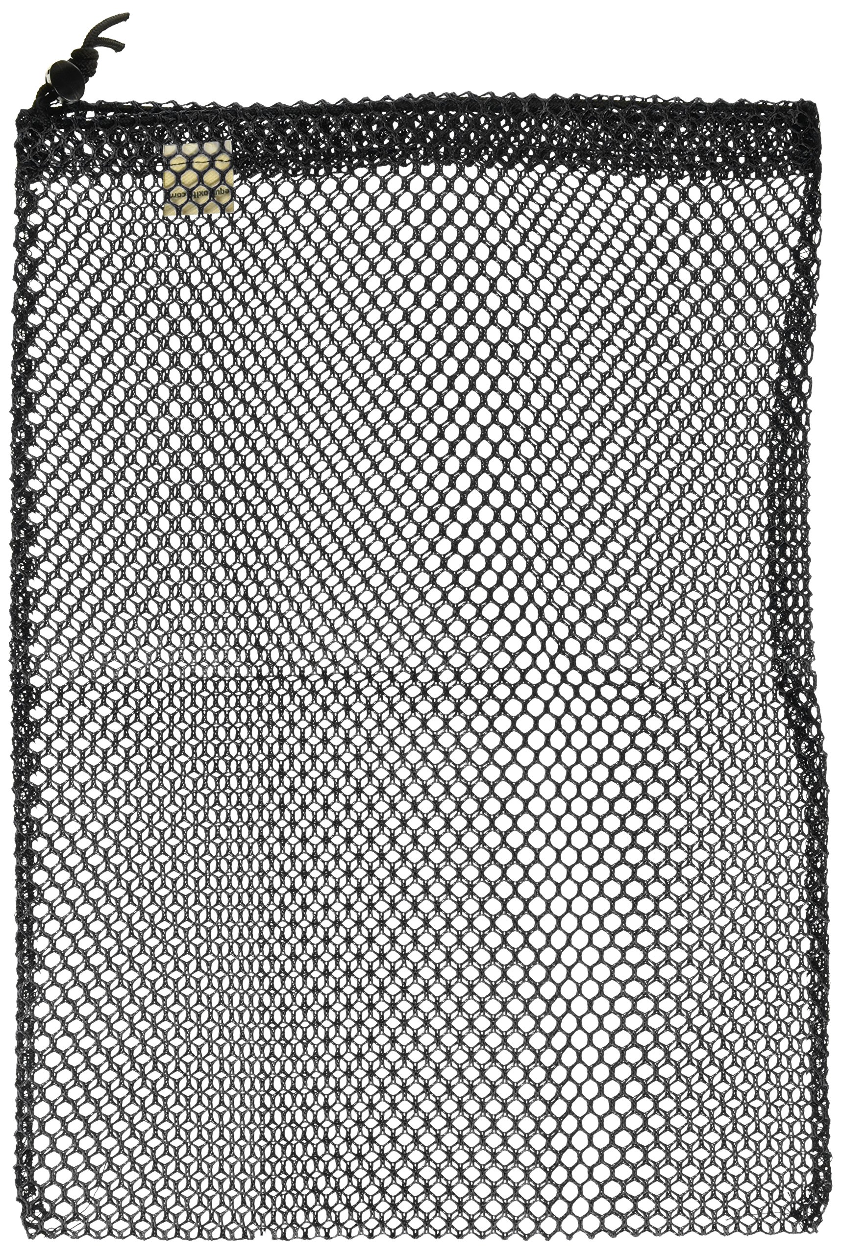 Equinox Nylon Mesh Stuff Bag - Lightweight & Durable Storage Pouch for Camping, Hiking, Travel Gear Organization (Black, 10L)