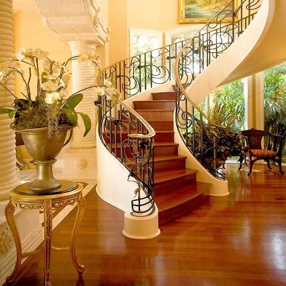 10' x 10' Beautiful Interior Stairs Photo Backdrop - High Resolution Computer Printed Scenic Background for Photography, Video Shoots, Home Decor and Events (ZJZ-801)