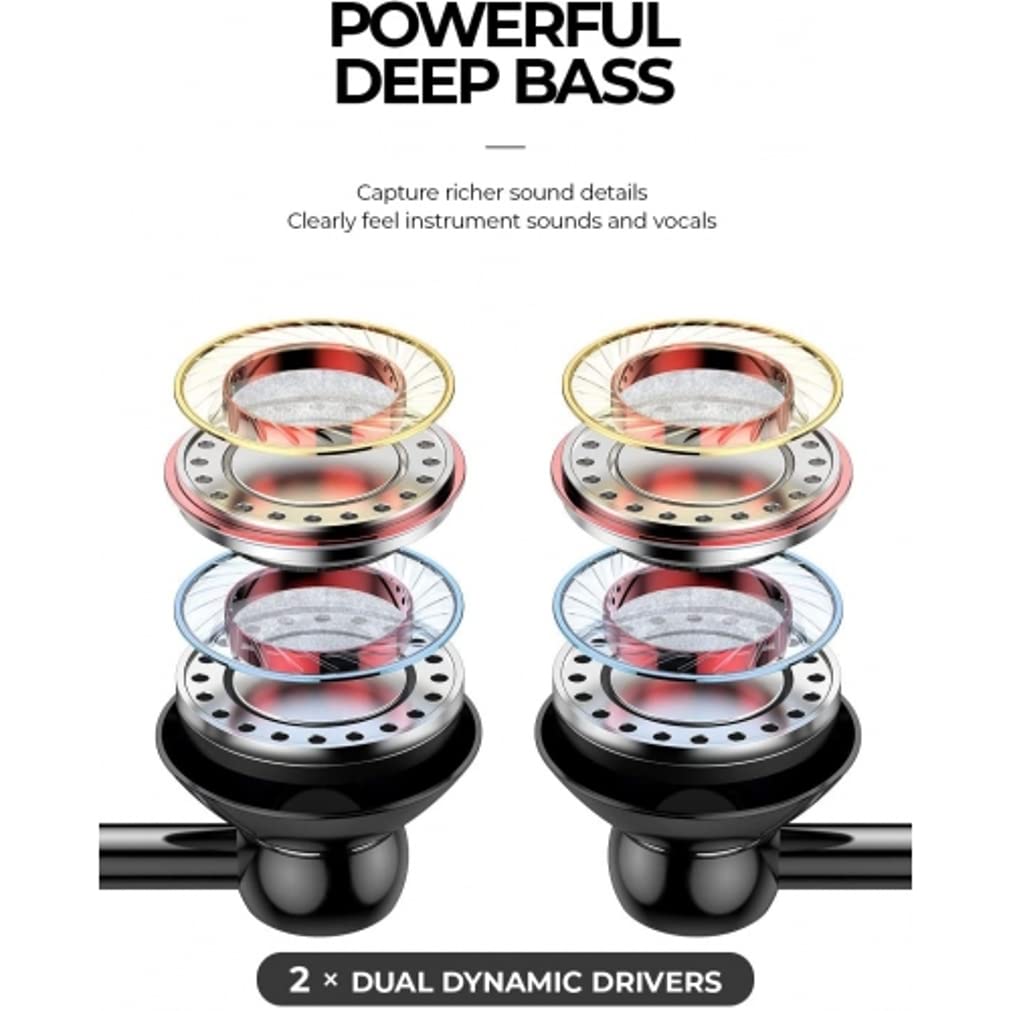 Wired Earphones for Samsung Galaxy A13 5G/A03s - Hi-Fi Sound Headphones with Built-in Mic | Noise Isolation | Compatible with Samsung Galaxy A1R | Perfect for Gaming, Calls & Music Listening