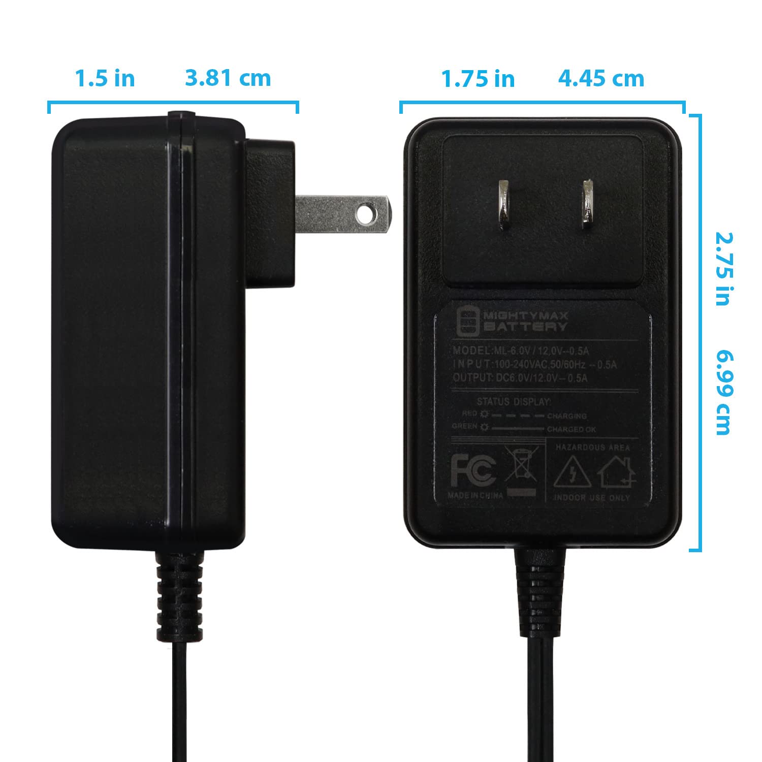Mighty Max Battery ML-AC612 6V/12V Smart Charger for Deltec 750 12V Battery - Perfect for Marine, RV, ATV, and Power Sports Vehicles