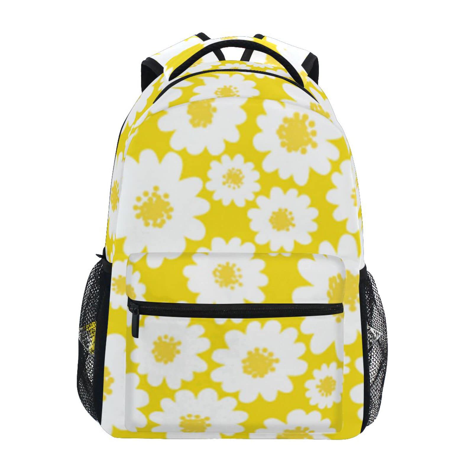 Yellow Daisy Backpack for School & Travel - Kids Laptop Daypack