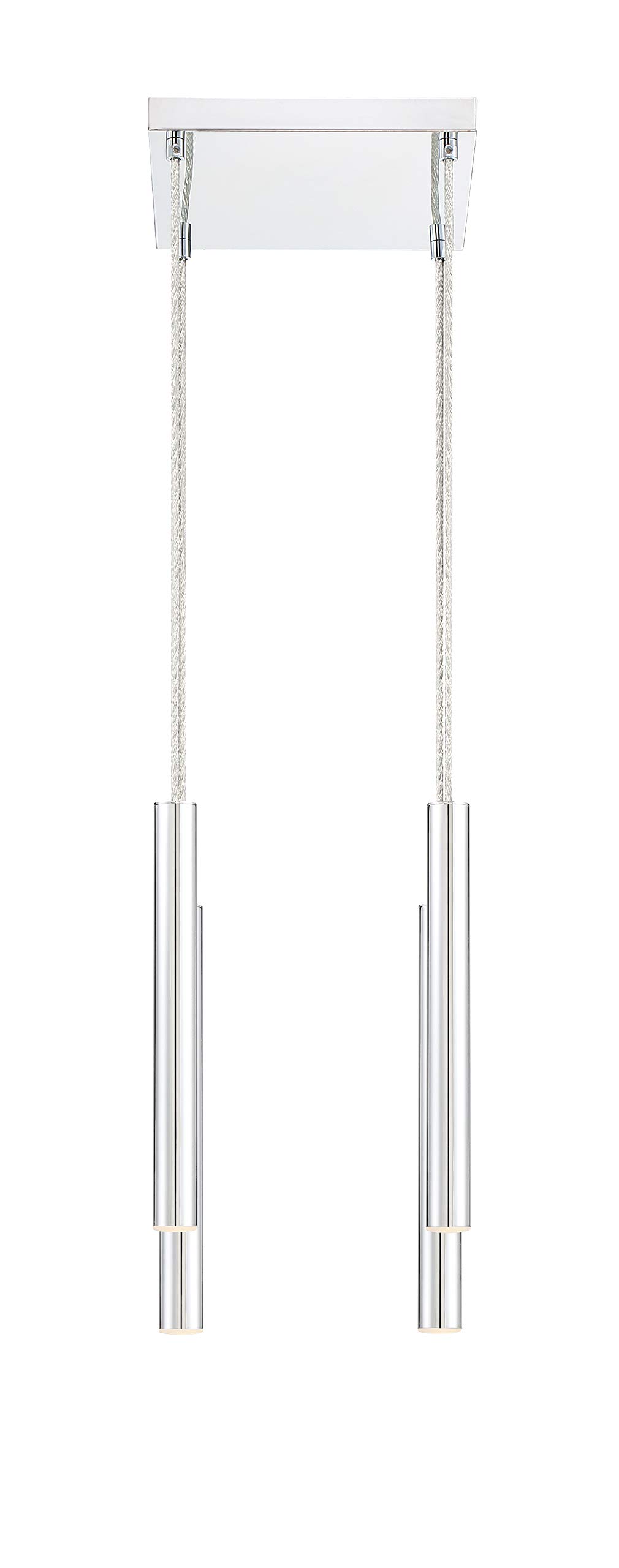Forest 4-Light Chrome Island Pendant Light - Perfect for Kitchen Islands, Billiard Rooms & Dining Areas