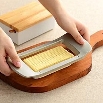 Stainless Steel Butter Slicer - Easy to Use Wire Grid Butter Cutter for Perfect Slices - Ideal for Baking, Cooking & Serving Butter at Home or Restaurants