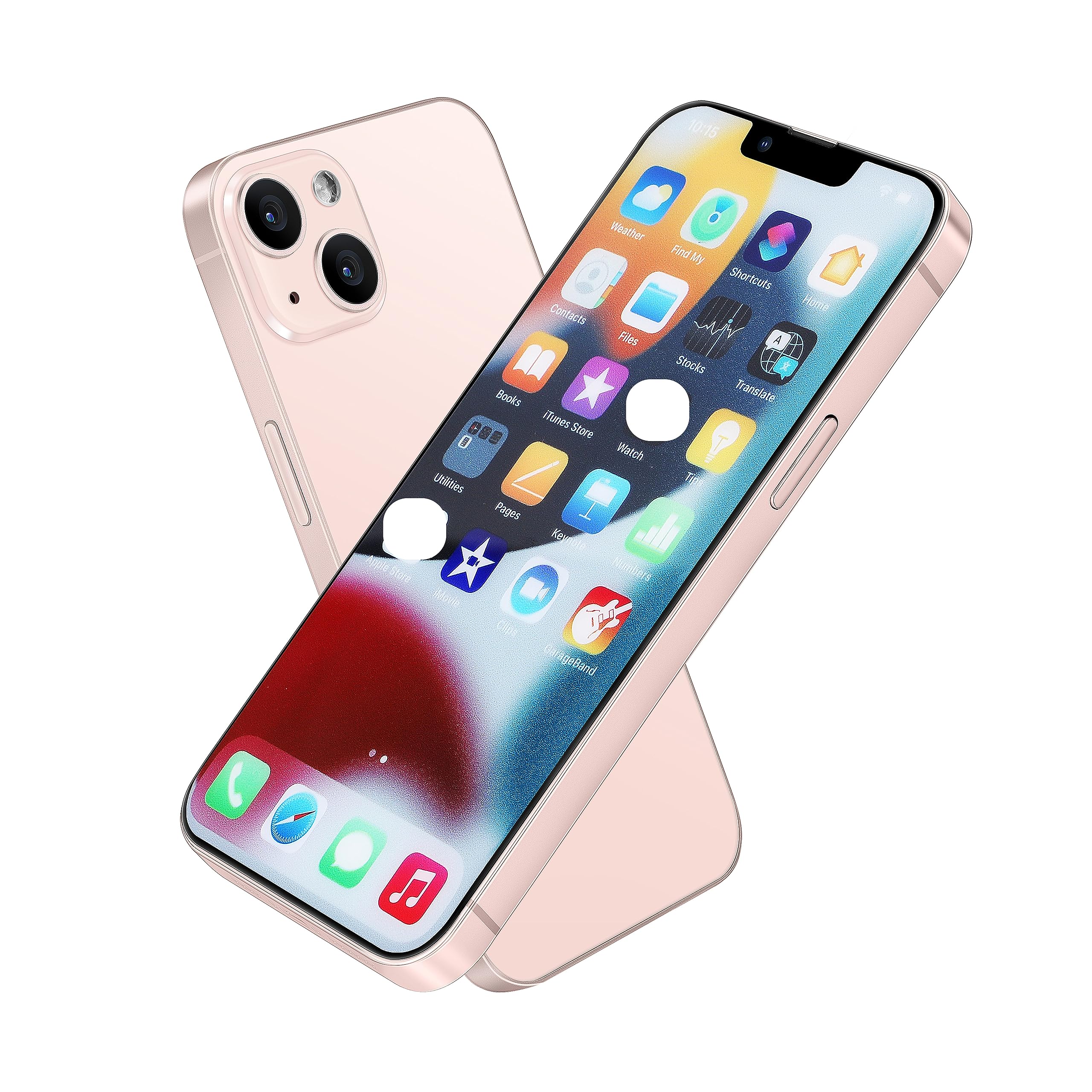 Kids Pretend Play Phone - Dummy Fake iPhone 13 Model for Toy Store Display & Children's Role Play | Compatible with Phone 13 Accessories | Perfect for Birthday Gifts, Learning Toys & Pretend Play (Pink)