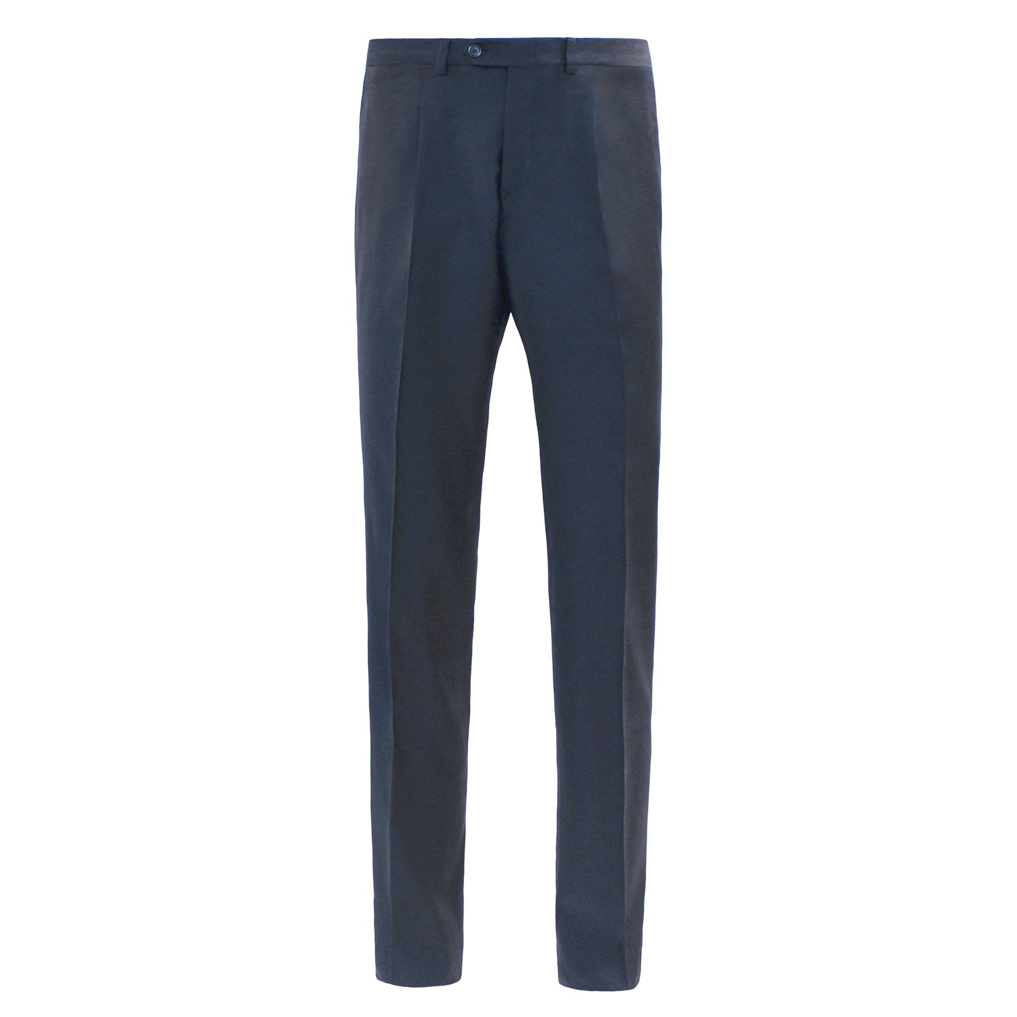 Premium HB Twill Wool Dress Pants for Men - Navy Blue Regular Fit - Comfortable & Stylish Office Wear for Business Professionals