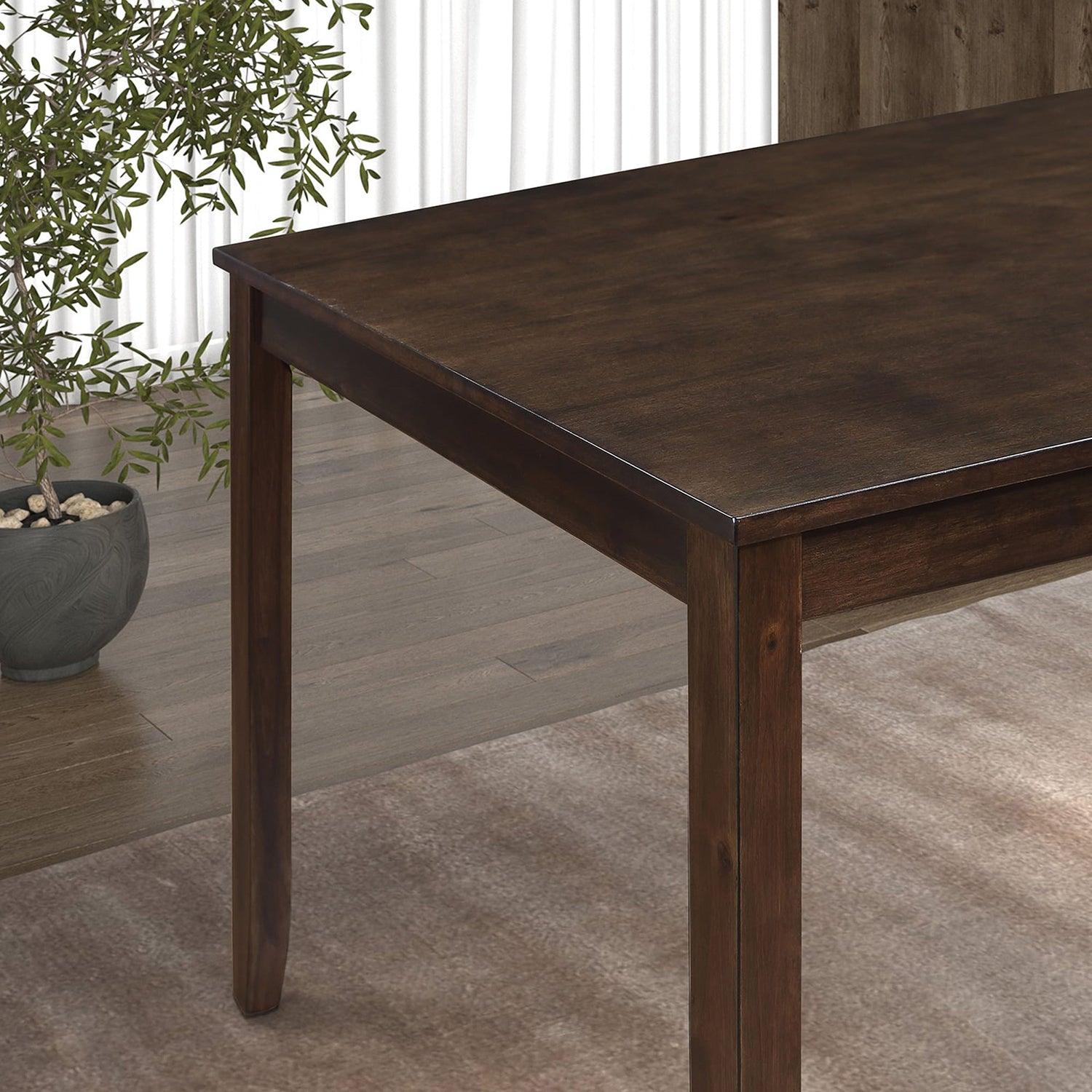 48W Solid Rubberwood 5-Piece Dining Table Set with Diamond Chair Back - Perfect for Kitchen, Dining Room, and Small Space Home Decor