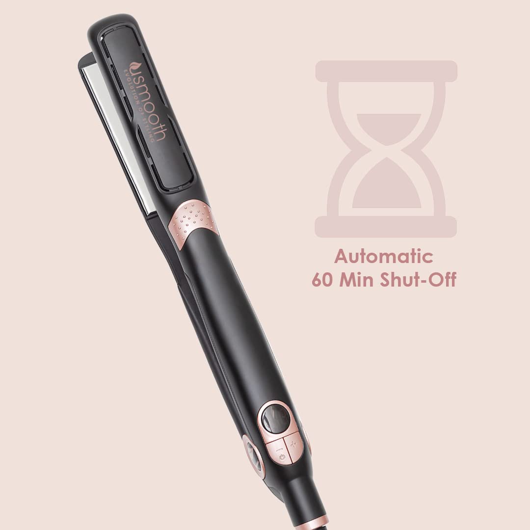 USmooth Professional 1 Inch Hair Straightener & Styling Iron - Salon Quality Flat Iron for Smooth, Shiny Hair - Perfect for Home Use, Travel & Professional Styling