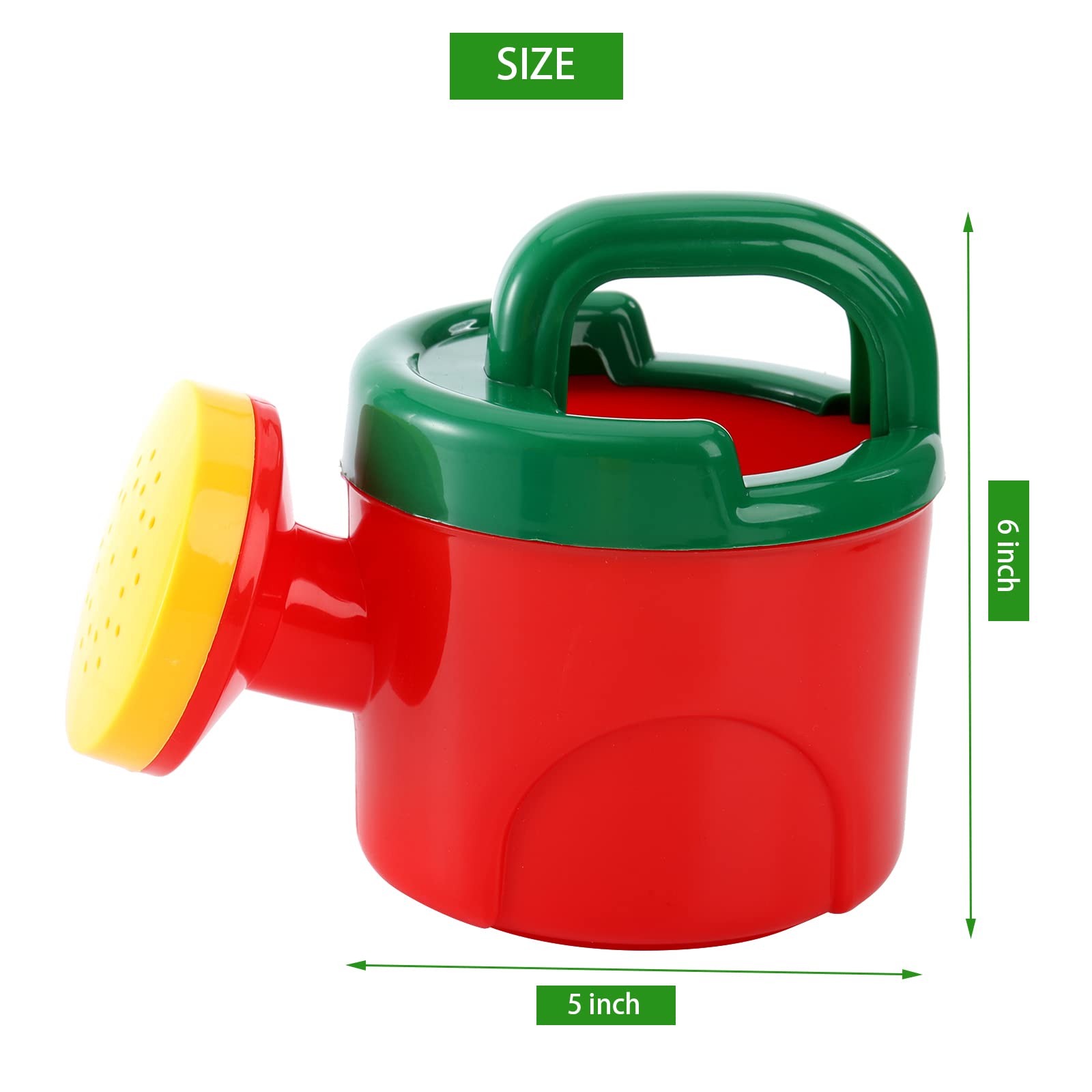 Nicunom 3 Pack Kids Plastic Watering Cans - Outdoor Garden Toys, Beach Sand Play, Bath Sprinkler for Boys & Girls - Perfect Gift for Children's Gardening & Water Play Fun