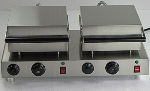 Commercial Grade Nonstick Electric Waffle Maker - 110V/220V Dual Voltage with Interchangeable Plates for Butterfly Waffle Sticks & Mini Waffles - Perfect for Restaurants, Cafes, and Home Breakfast