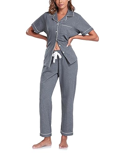 Dark Grey-short Sleeve Pjs