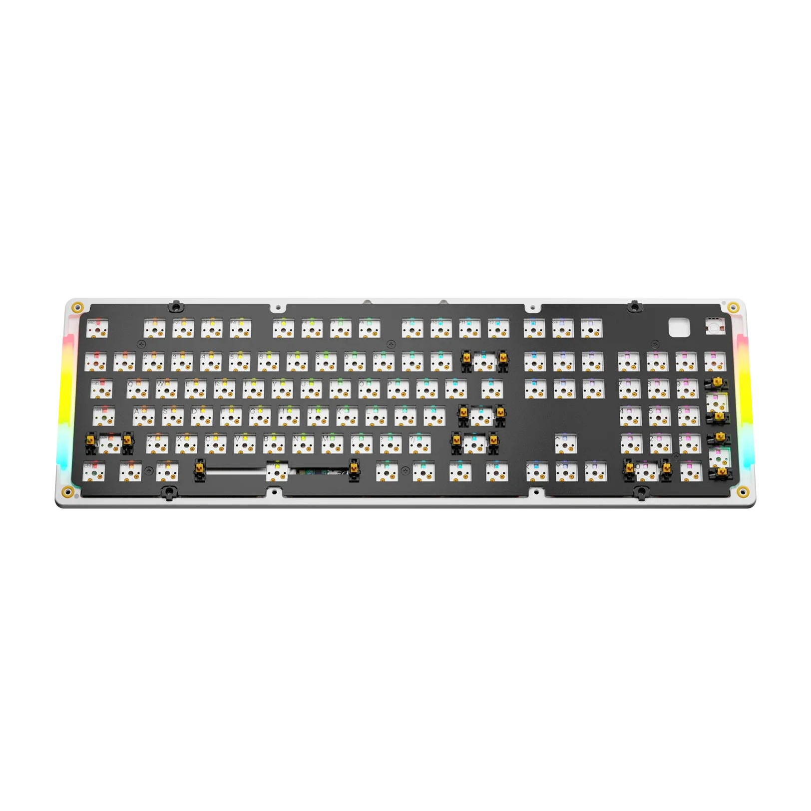 GMMK 3 Mechanical Keyboard Bottom Case - Metal Matte White (100% Size) | Durable Aluminum Base for Custom Keyboard Builds & Gaming Setups
