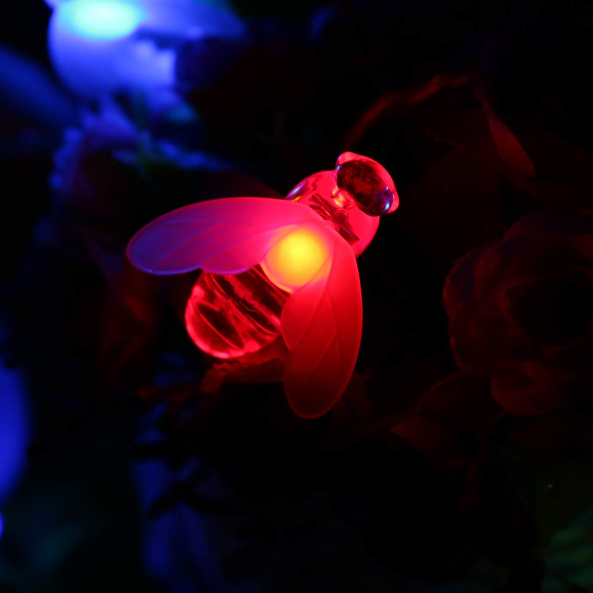 33Ft 100 LED Bee String Lights - 8 Modes for Garden & Patio Decor