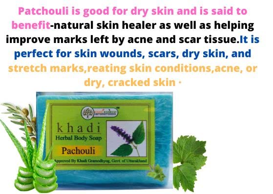 Khadi Rishikesh Patchouli Bathing Soap - Reduces Wrinkles, Scars & Blemishes, Anti-Aging Skin Care for Women & Men - Deep Pore Cleansing, Soft Glowing Skin with Conditioner - Combo Pack (125g x 2) + Free Nail Clipper - Perfect for Daily Skincare & Relaxing Bath Time