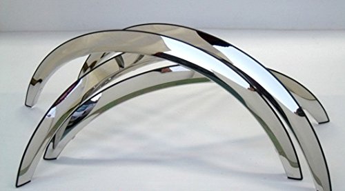 Stainless Steel Fender Trim Set of 4 for Nissan Stanza - Mirror Polished Wide Width Wheel Arch Molding (Perfect for Car Restoration & Customization Projects)