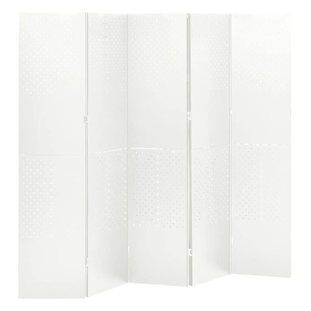 5-Panel Steel Room Divider Screen - 78.7
