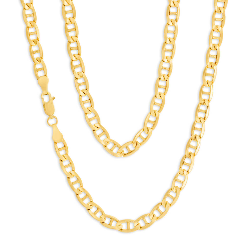 9ct Yellow Gold Silver Filled Anchor Chain Necklace - Dainty Nautical Jewelry for Women, Perfect for Layering & Everyday Wear