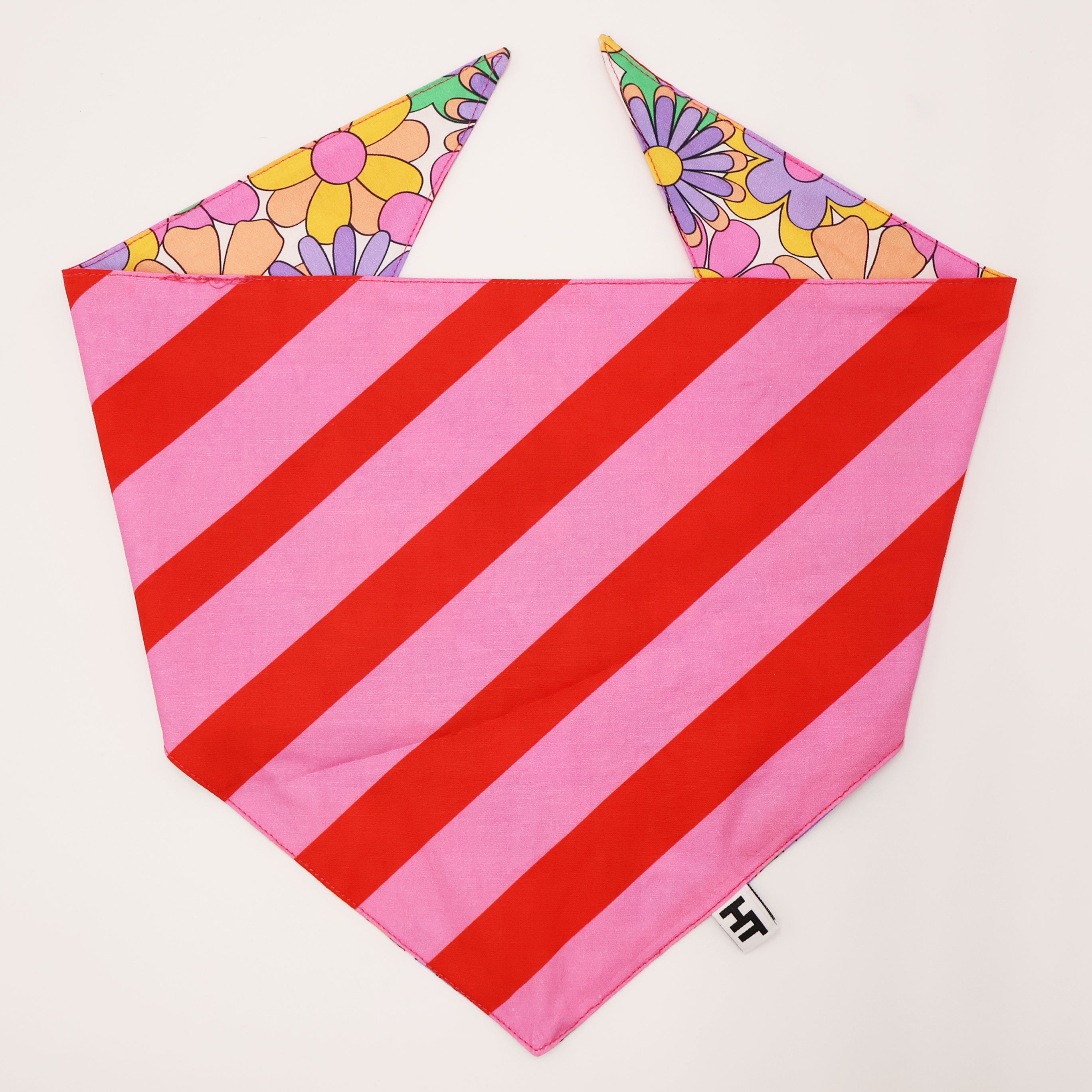 Flower Power Bandana - Stylish & Comfortable Cotton Bandana for Women & Men - Perfect for Outdoor Activities, Music Festivals & Fashion Accessories
