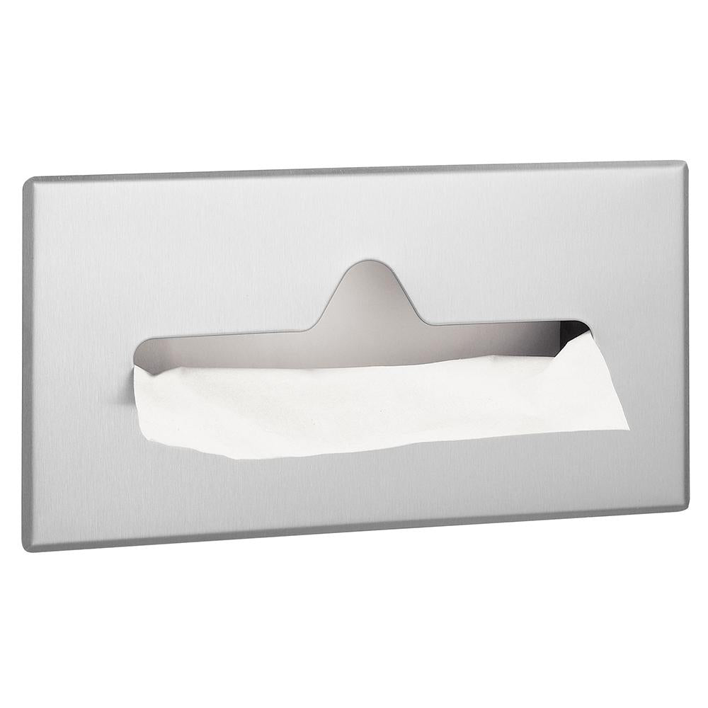 Bradley 987 000 Recessed Satin Facial Tissue Dispenser - Wall-Mounted for Bathrooms, Offices & Commercial Spaces