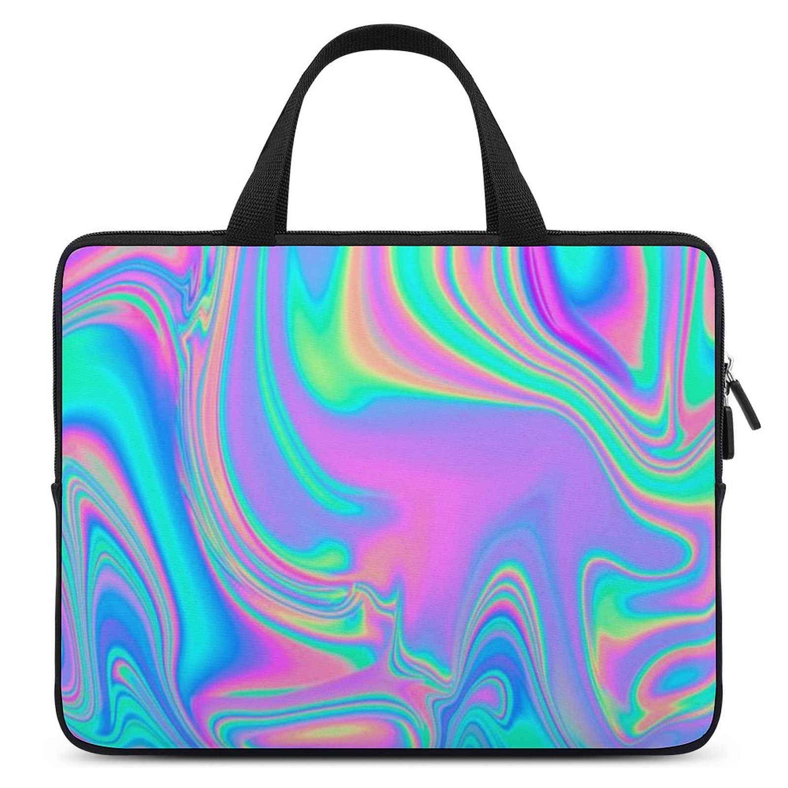 Psychedelic Trippy Waterproof Laptop Bag | Slim Business Casual Computer Briefcase for Work, Travel & School