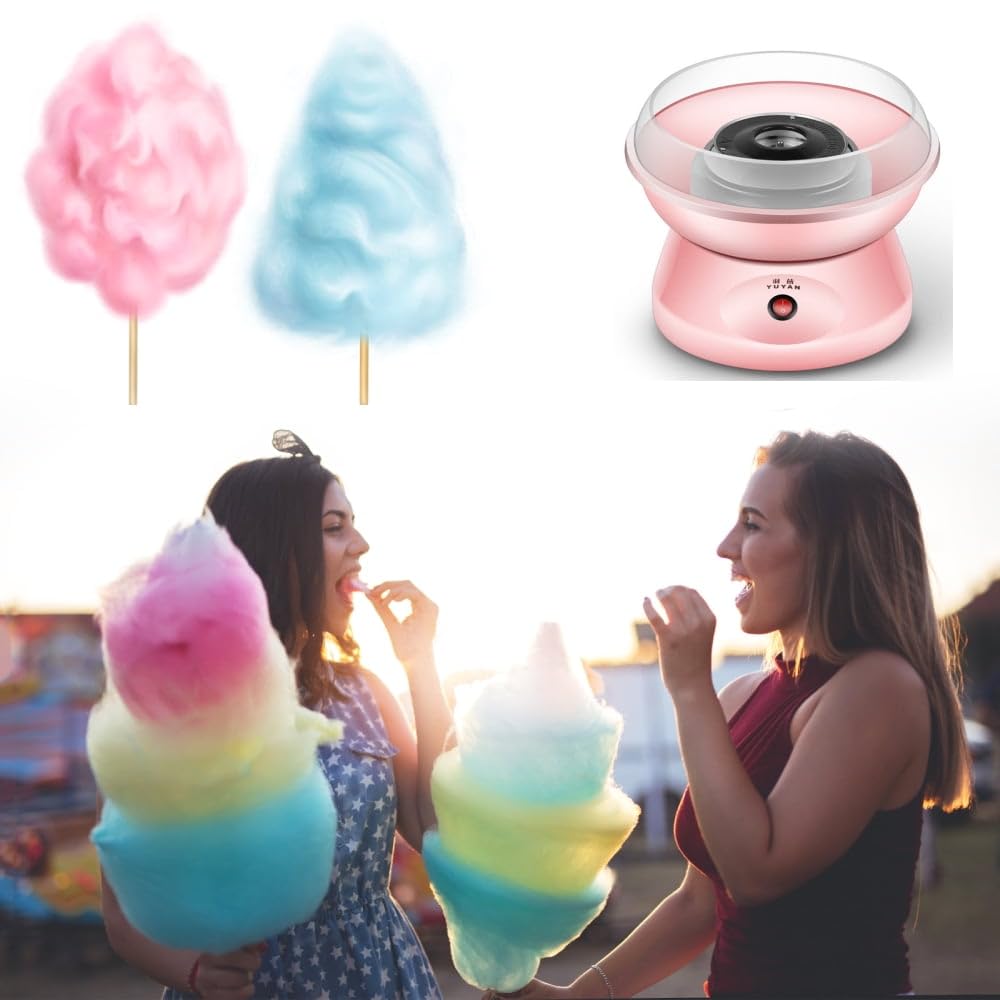 Cotton Candy Machine for Kids - Mini Candy Floss Maker for Birthday Parties, Family Gatherings & Christmas Gifts | DIY Homemade Cotton Candy at Home | Perfect for Events, Carnivals & Sweet Treats